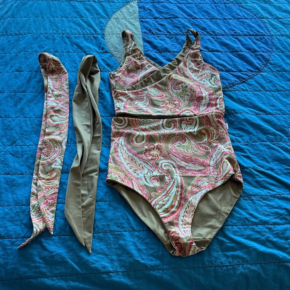Paisley Print One-Piece Swimsuit